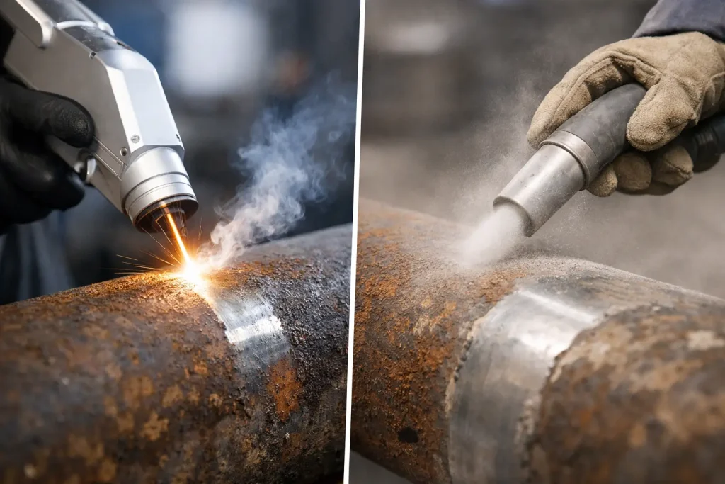 Laser Cleaning vs Sandblasting